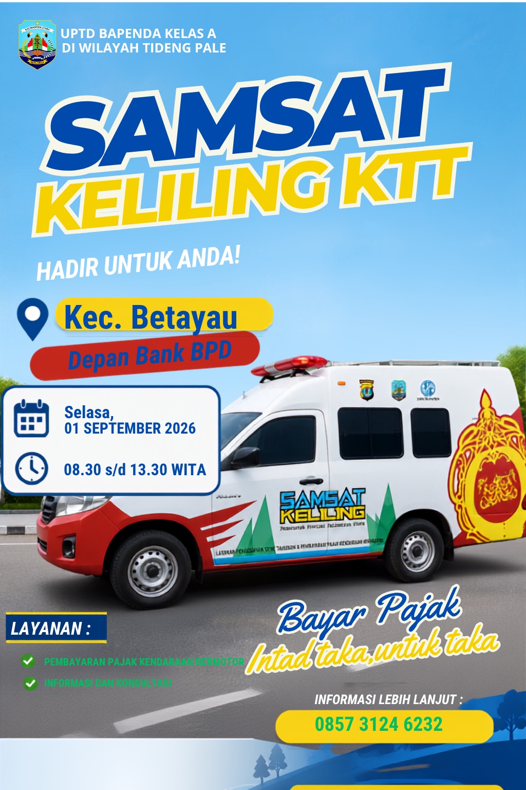 Kabar Gembira! Samsat Keliling Hadir di Betayau Besok, Yuk Taat Pajak!
