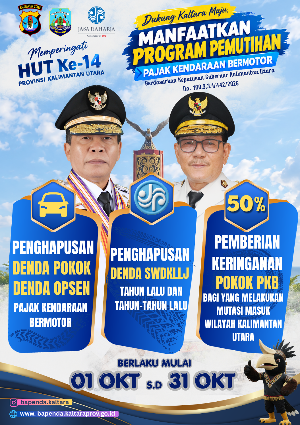 DALAM RANGKA MEMPERINGATI HUT KE-14 PROVINSI KALIMANTAN UTARA!